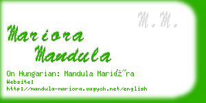 mariora mandula business card
